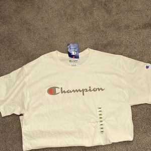 Brand New Large Crème Colored Champion Tee
